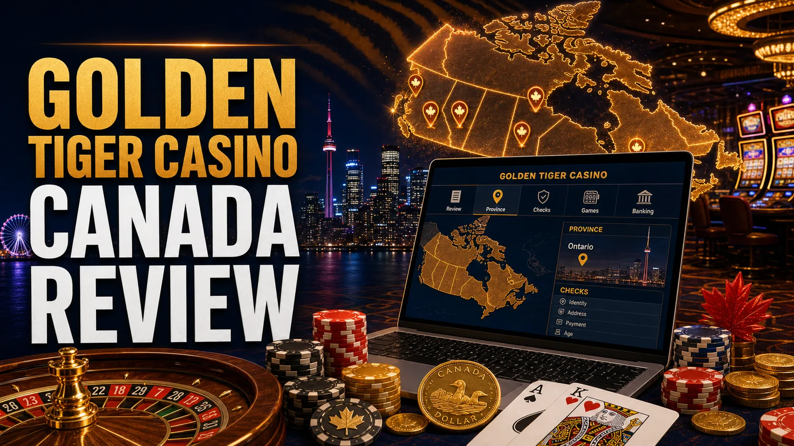 Canada-wide casino comparison board with province split and CAD chips